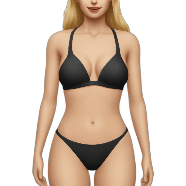 Caucasian bulge bikini realistic emoji