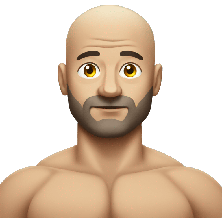 bald man bench press  emoji