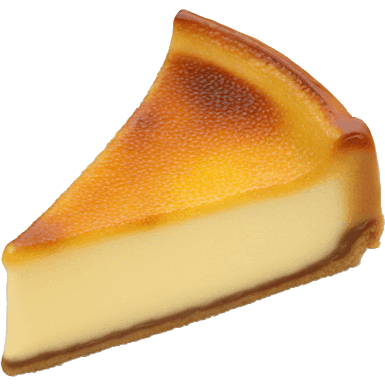 Creme brulee cheesecake slice emoji