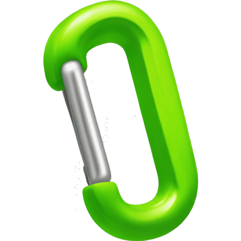 neon green carabiner  emoji