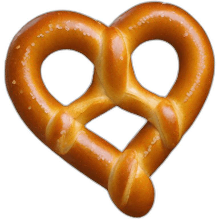 Pretzel as a heart emoji