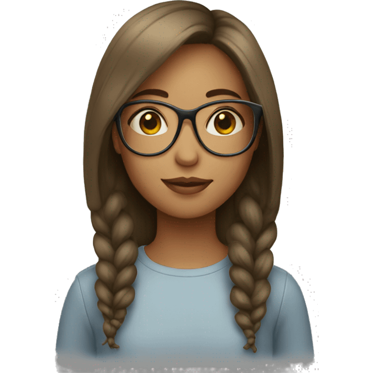 Girl wearing ong glasses emoji