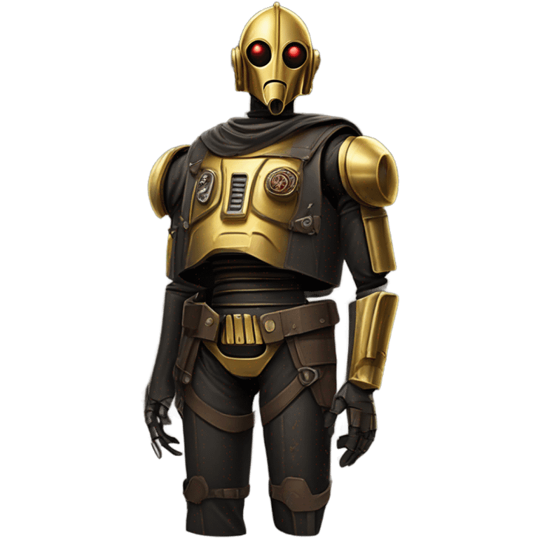 bounty hunter c3Po Satan’s backpack and saddlebags full body emoji