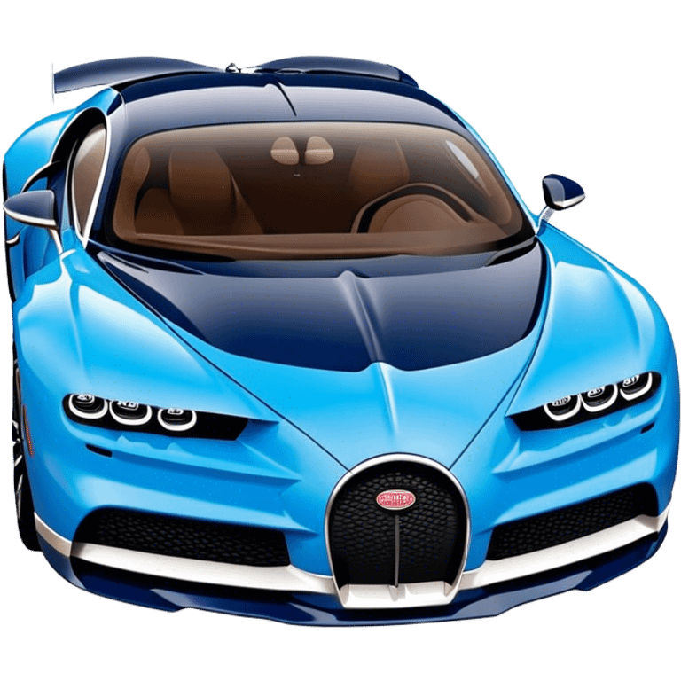 Bugatti Chiron - Bugatti (Model Year: 2022) (Iconic colour: Blue and black) emoji