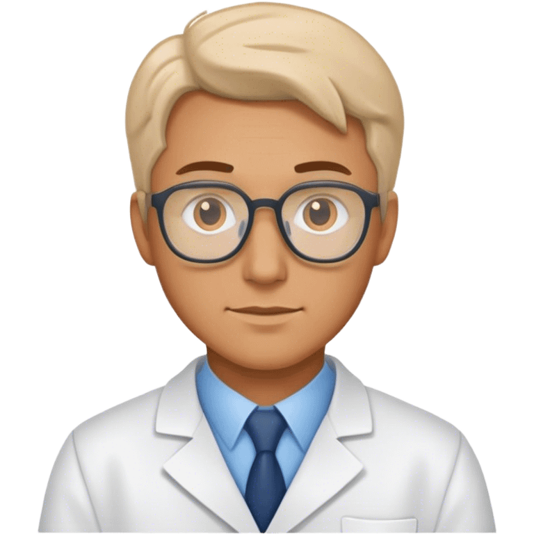 white man scientist photorealistic emoji