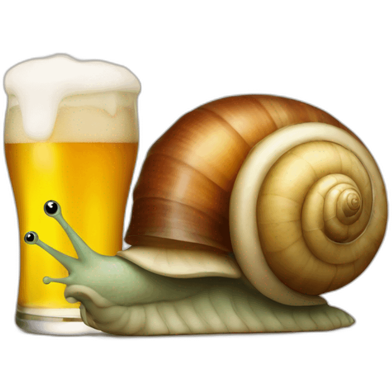 snail with beer emoji