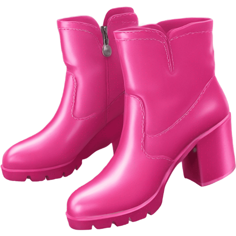 Pink boots emoji