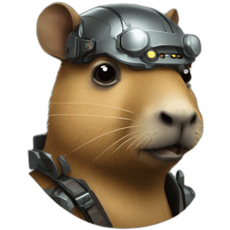 skeptical cyberpunk capybara emoji