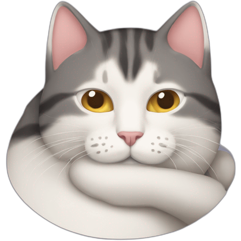 Cat snooring emoji