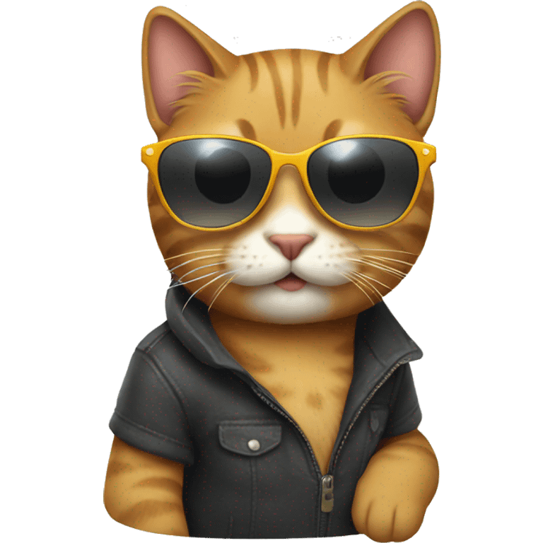 Cat with sunglasses emoji