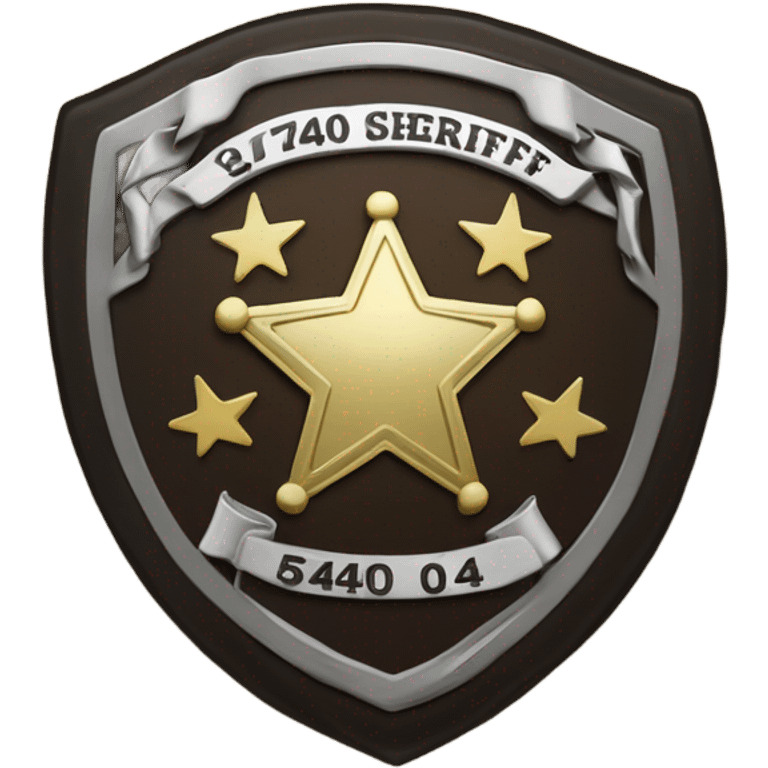 Sheriff's deputy badge with badge number 540 emoji