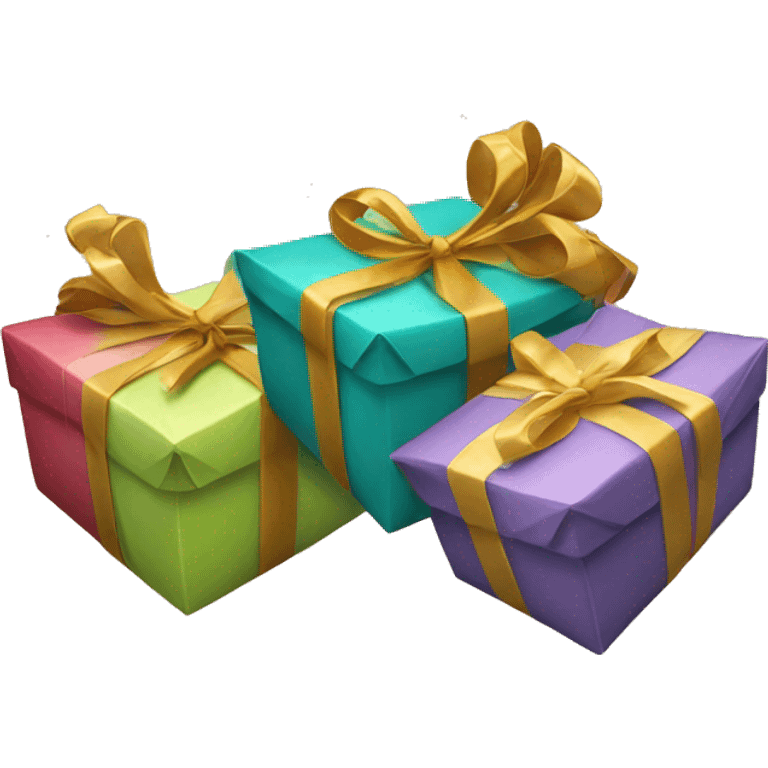 Two gift packages emoji