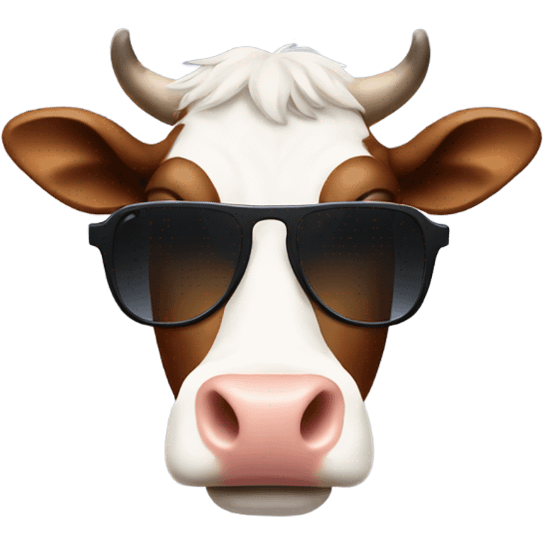 Cow with sunglasses emoji