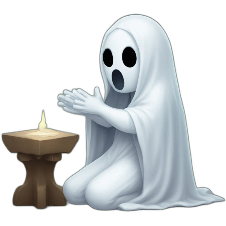 ghost praying for his bat friend emoji