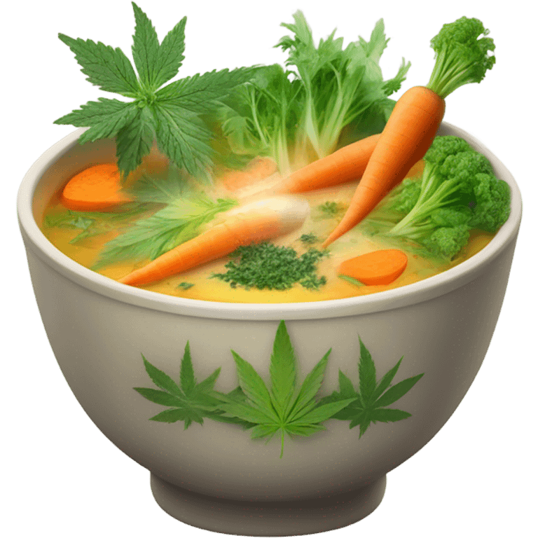 soup with weed in it  emoji