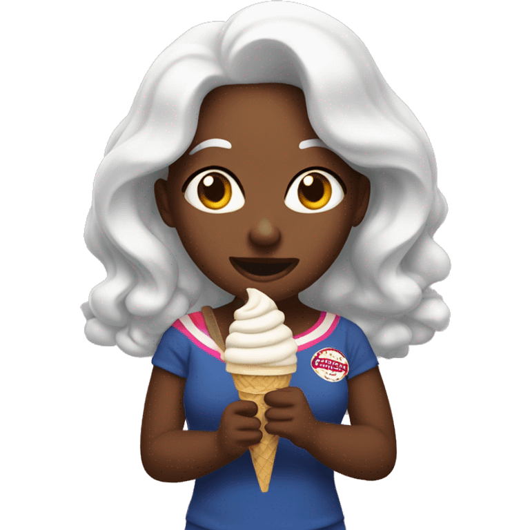 Kamala eating ice cream emoji