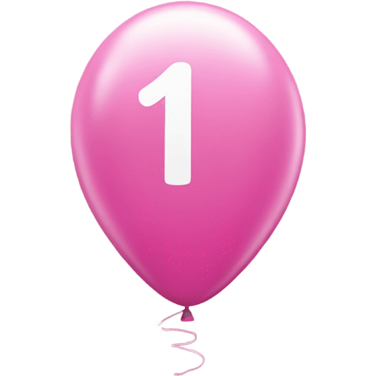 pink balloon shaped like number one emoji