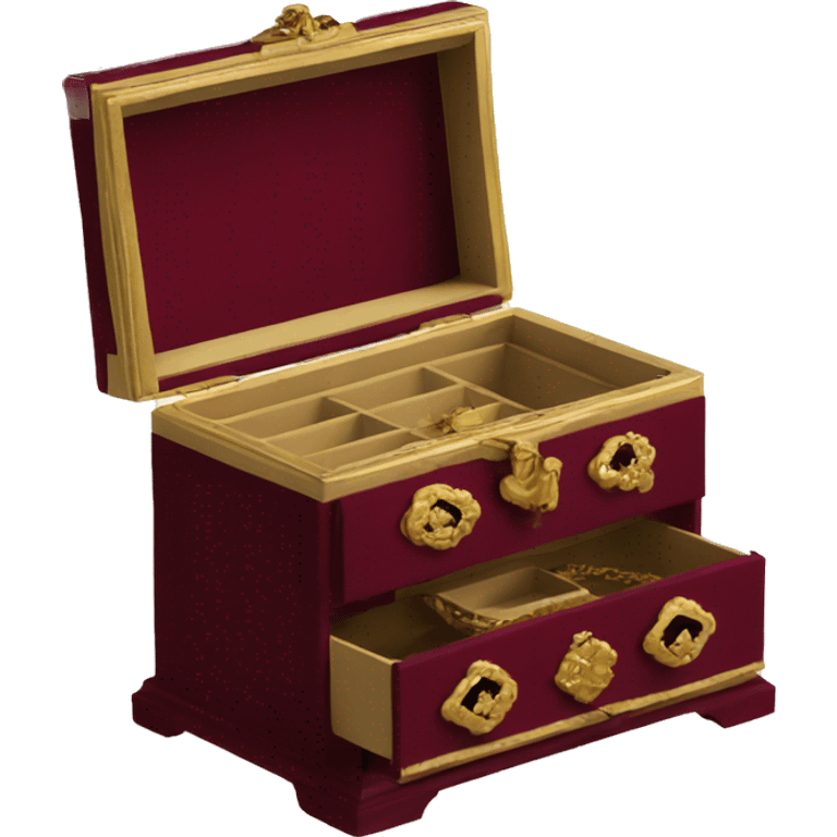 Regency jewelry box maroon color  emoji