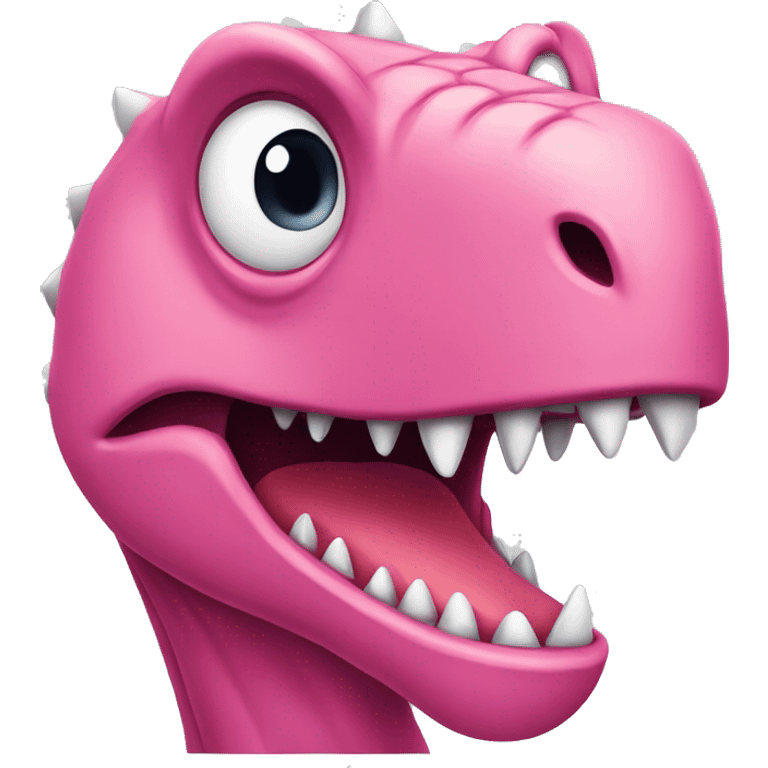 Pink angry dinosaur  emoji