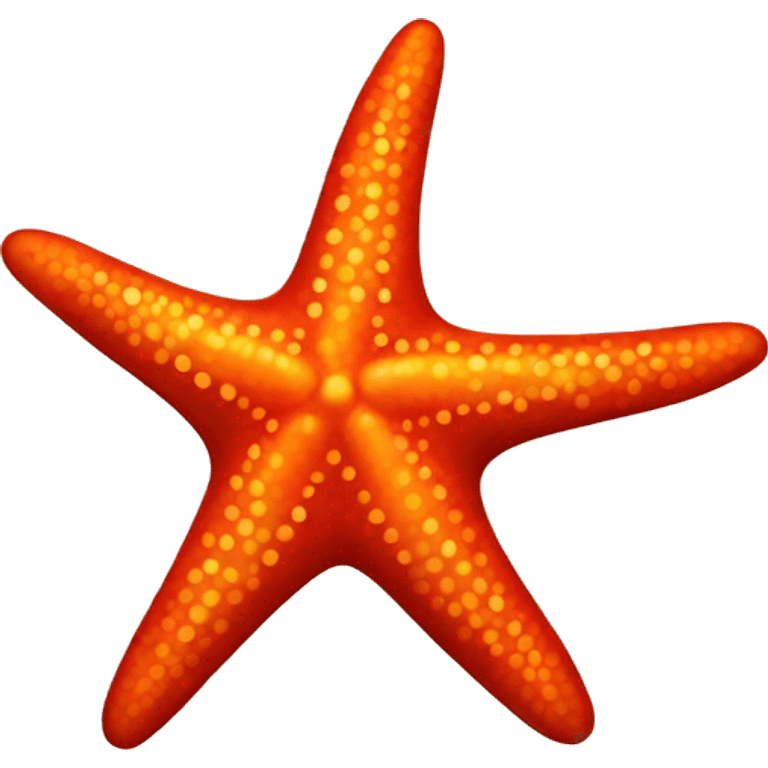 red and orange starfish emoji