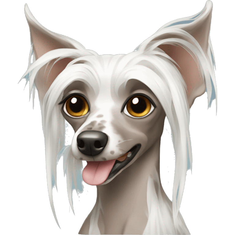 Chinese crested emoji