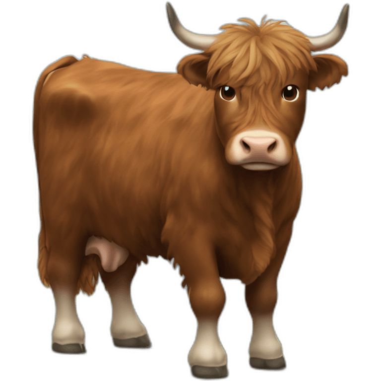 brown fluffy scottish cow emoji