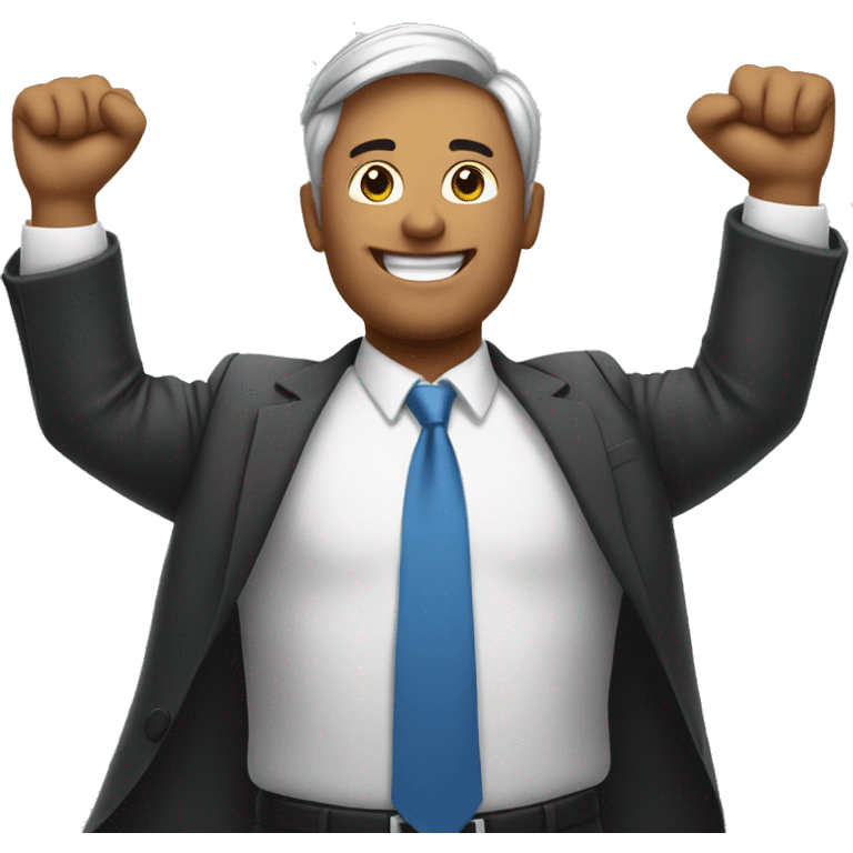 successful business person with their arms raised emoji