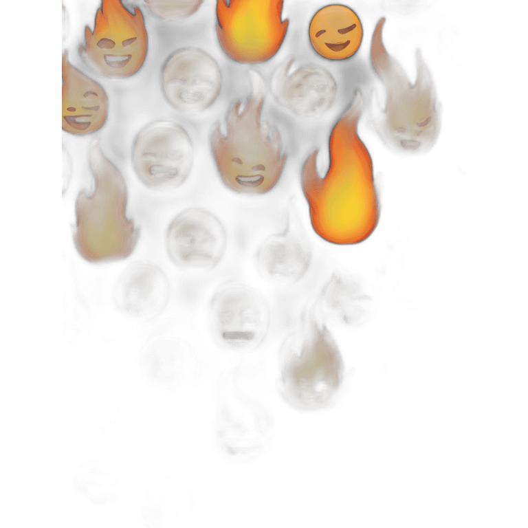 faces on fire emoji