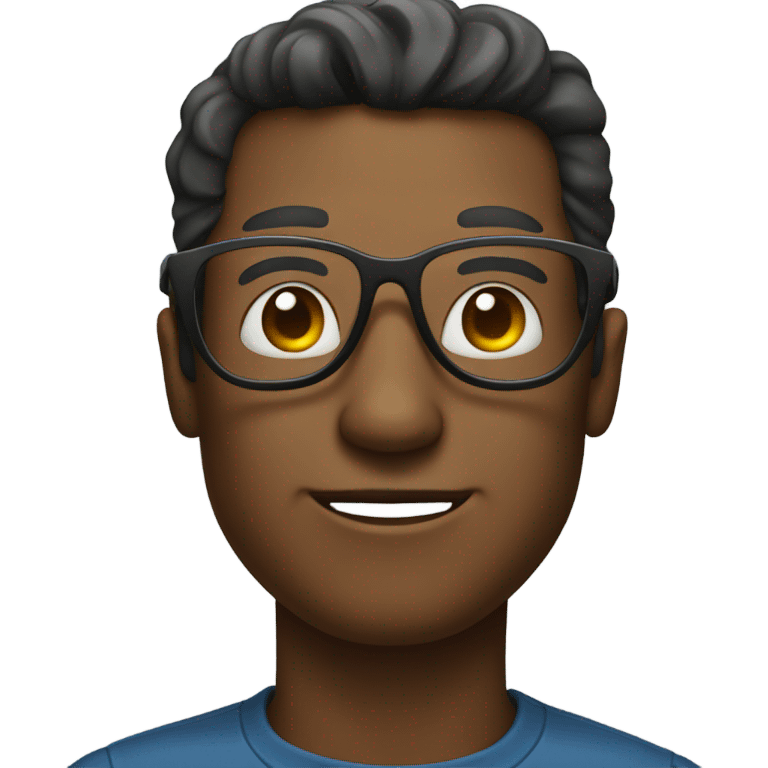 A man wearing heart glasses  emoji