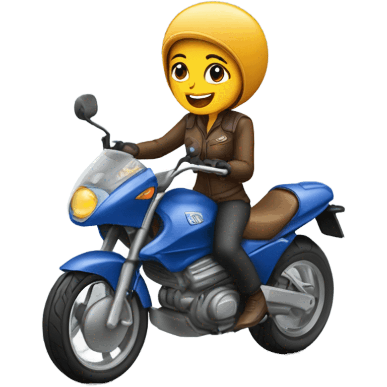 Novia en moto emoji