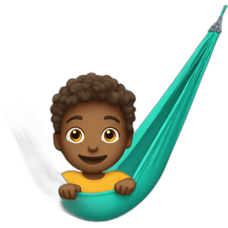 a kid laying in hammock emoji