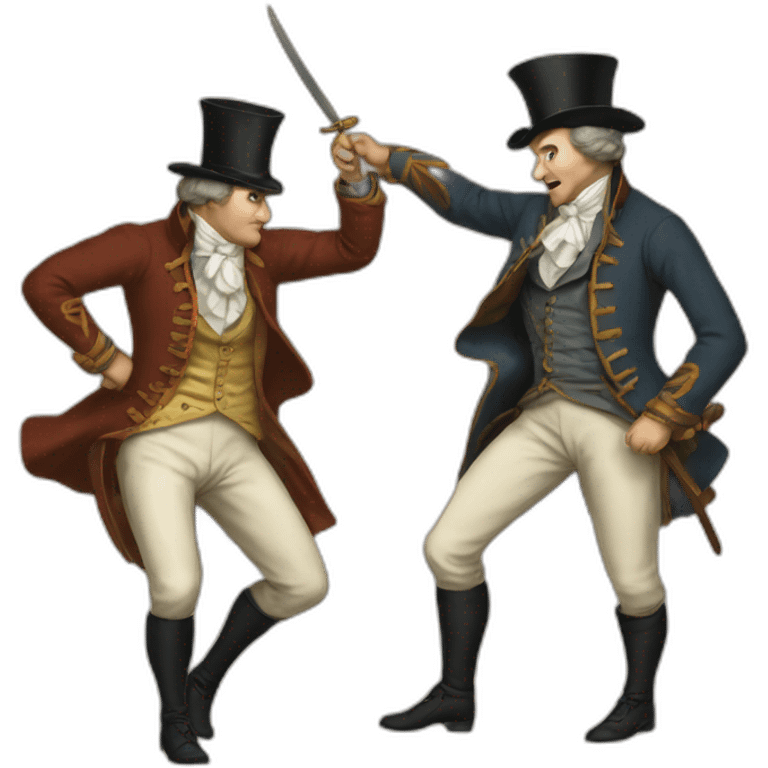 Snob Men fighting from 1800 emoji