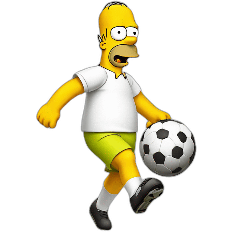 Homer simpson playing soccer emoji