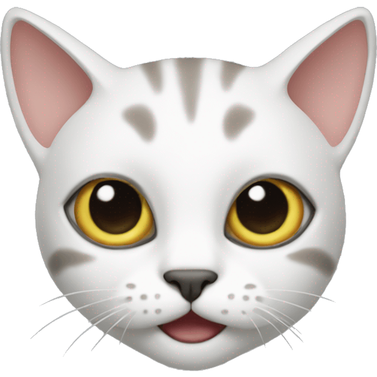 cat whit an hah  emoji