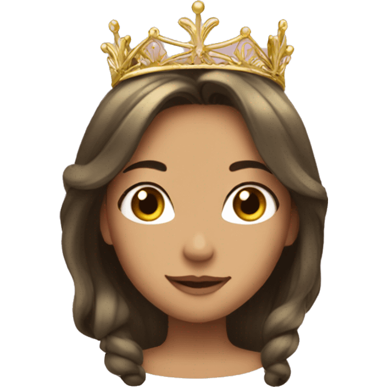 dainty gold tiara princess emoji