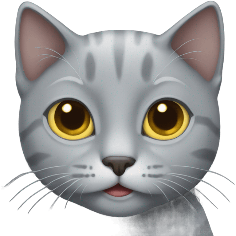 Grey cat emoji