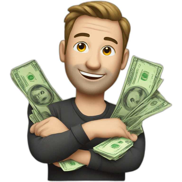 poker player with money around emoji