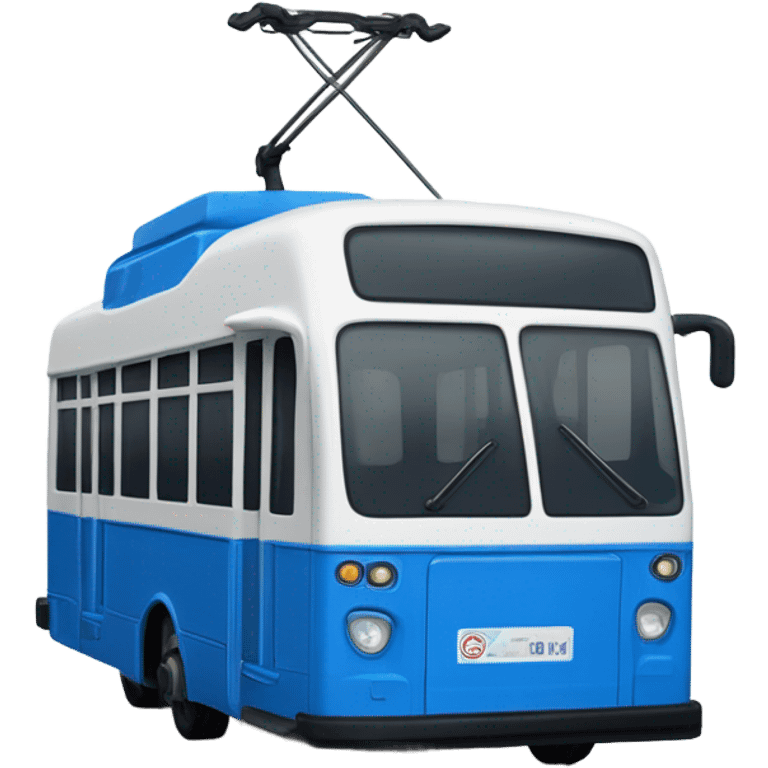 trolleybus blue emoji