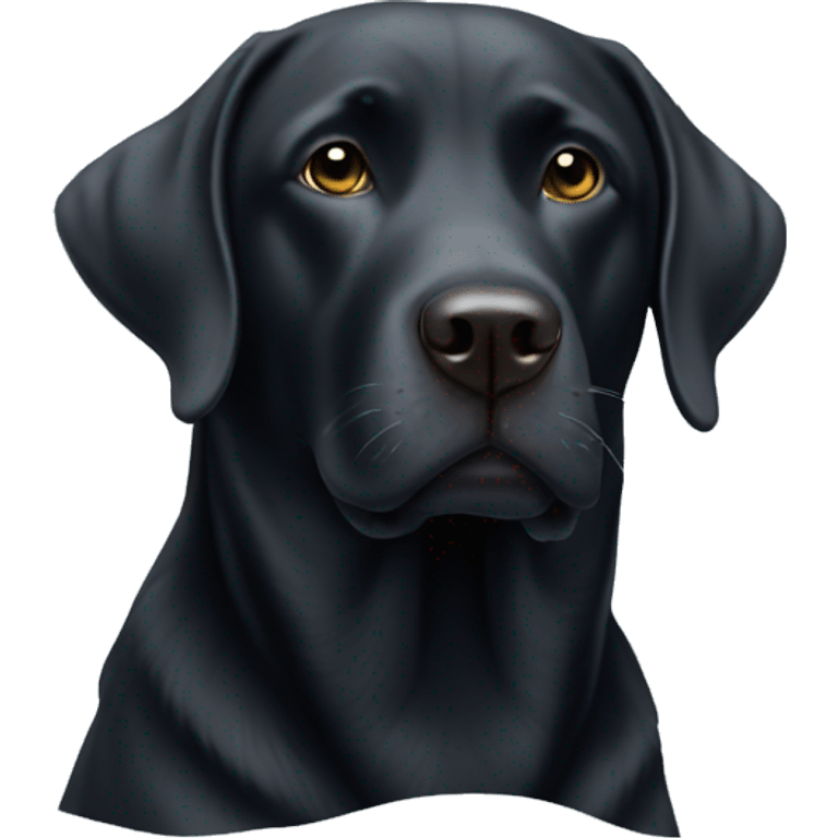 Black lab with snow emoji