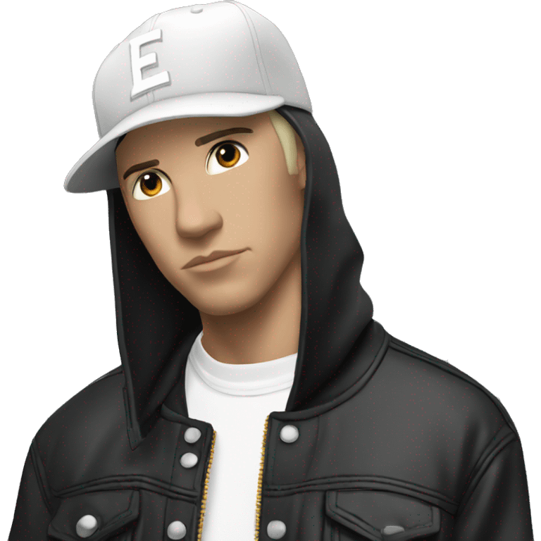 Eminem cap black, black hair emoji