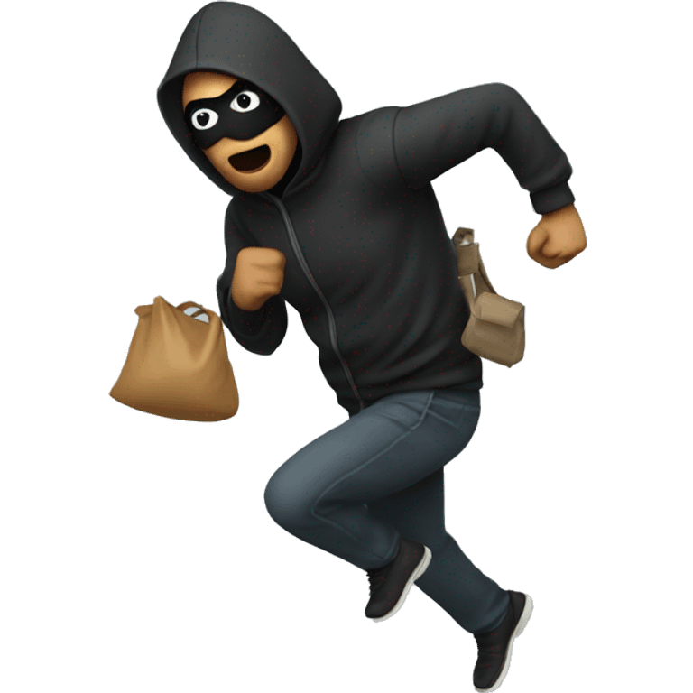 Robber running with a bag emoji