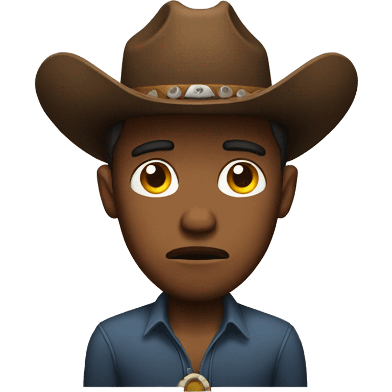 Sad cowboy emoji