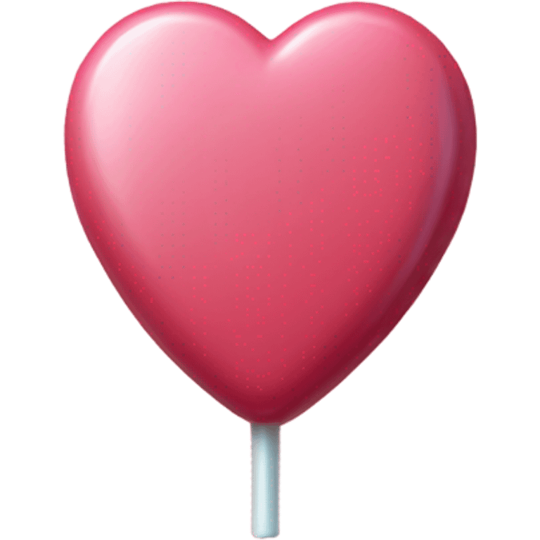 Heart candy: A round candy with a small paddle in the center emoji