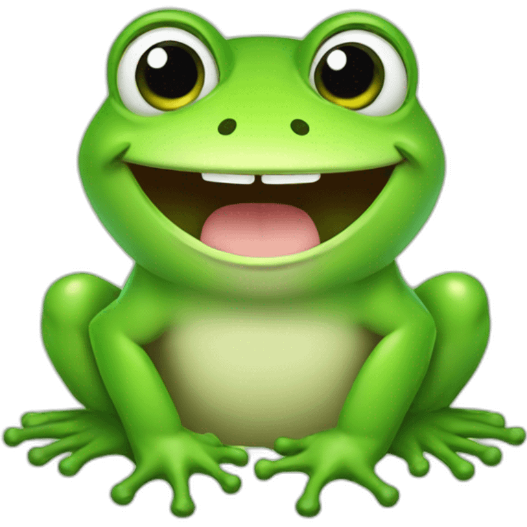 Happy frog emoji