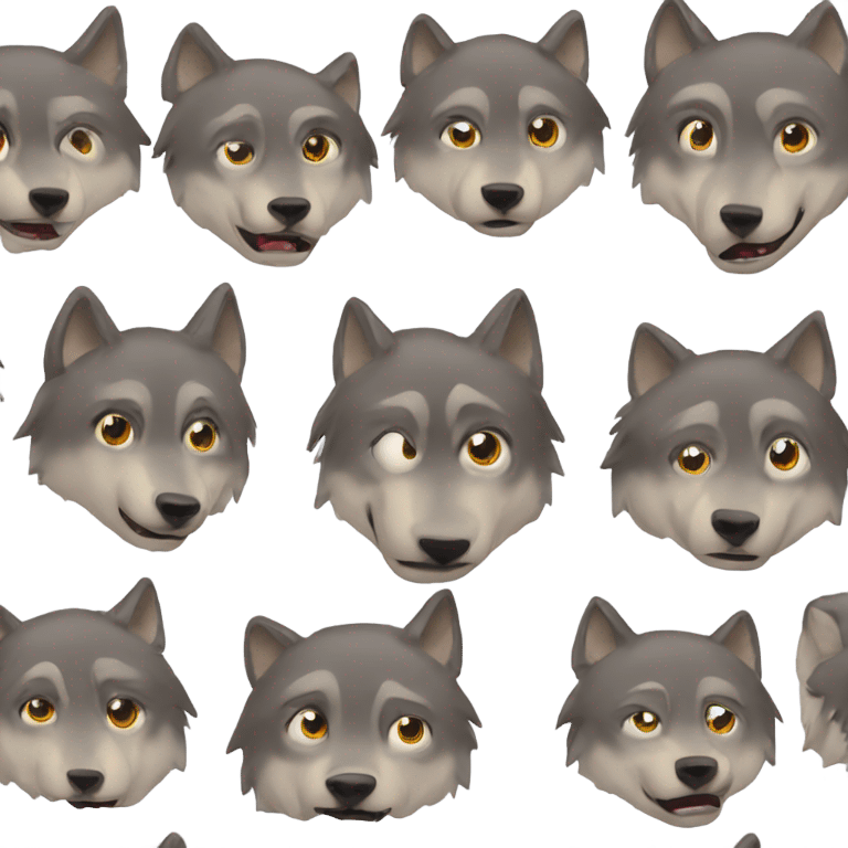 Wolf that can’t see emoji