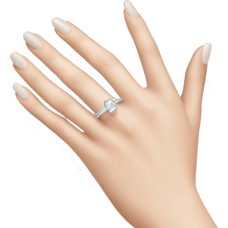 ring on a woman's hand emoji