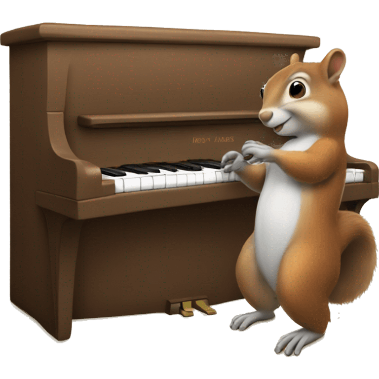 Squirrel play piano  emoji