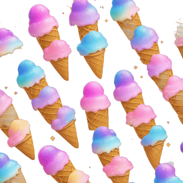 lisa frank sparkle ice cream emoji