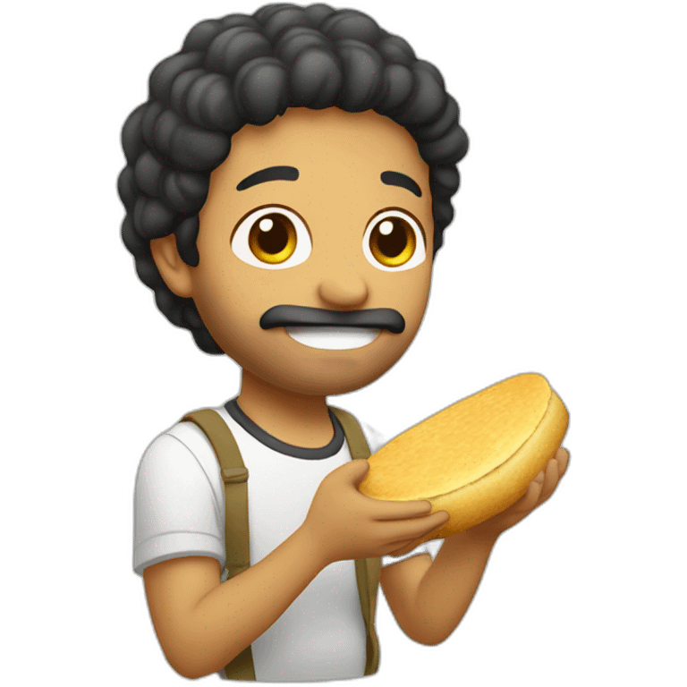 Colombian eating arepa emoji