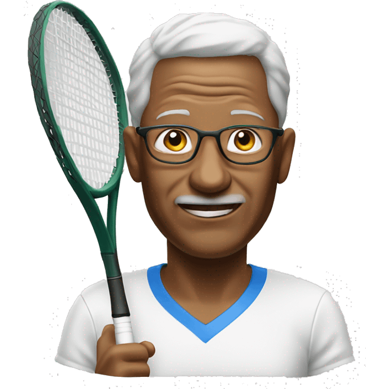 65 year old man playing tennis emoji